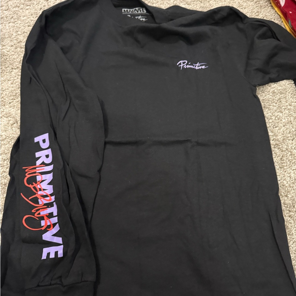Marvel Black and Purple Long Sleeve Shirt